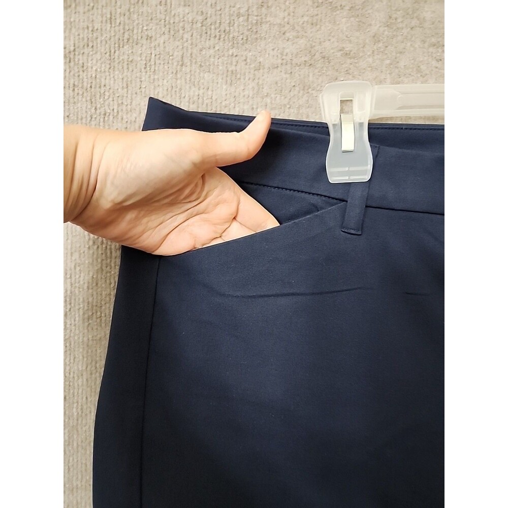 Old Navy Pixie Straight Ankle Pants Womens 20 Navy Blue High Rise Stretch NEW - Picture 4 of 10